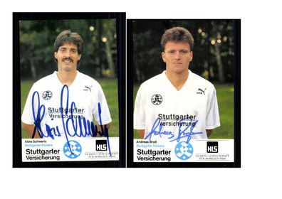 Autogrammkartensatz Stuttgarter Kickers 1991-92 12 Karten Original Sign(2373)