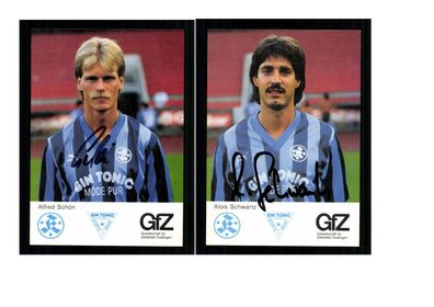 Autogrammkartensatz Stuttgarter Kickers 1988-89 6 Karten Original Sign(2377)