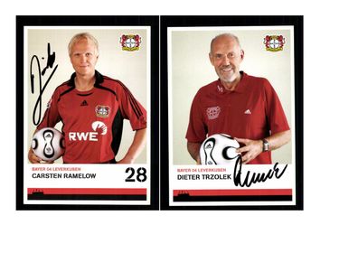 Autogrammkartensatz Bayer Leverkusen 2006-07 7 Karten Original Sign(2522)