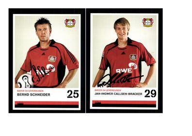 Autogrammkartensatz Bayer Leverkusen2006-07 5 Karten Original Sign(2523)