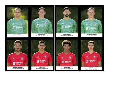 Autogrammkartensatz Bayern München Amateure 2019-20 mit 42 Karten
