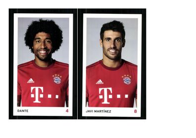 Autogrammkartensatz Bayern München 2015-16 11 Karten (3240)