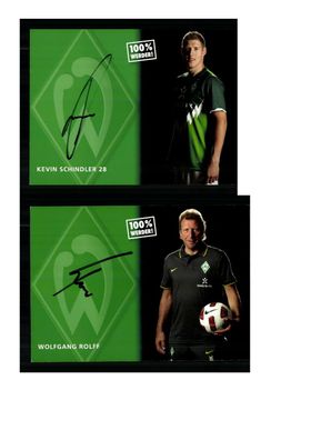 Autogrammkartensatz Werder Bremen 2010-11 7 Karten Original Sign(3270)