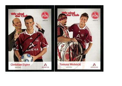 Autogrammkartensatz 1 FC Nürnberg 2009-10 12 Karten Original Sign(3308)
