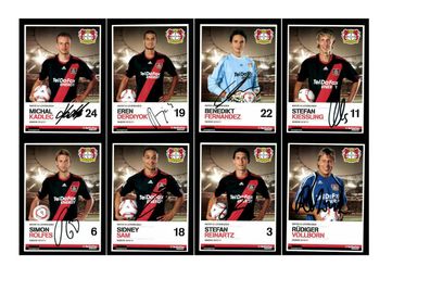 Autogrammkartensatz Bayer Leverkusen 2010-11 23 Karten Original Sign.(3614)