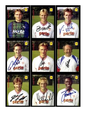 Autogrammkartensatz Fortuna Köln 1995-96 21 Karten Original Signiert(802)