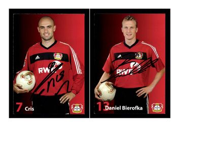 Autogrammkartensatz Bayer Leverkusen 2002-03 8 Karten Original Signiert(1556)