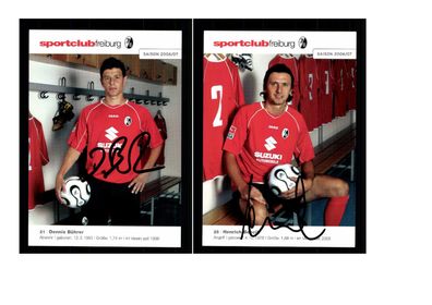Autogrammkartensatz SC Freiburg 2006-07 7 Karten Original Signiert(1744)