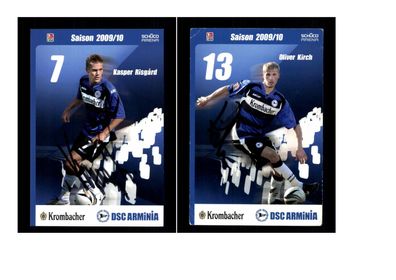 Autogrammkartensatz Arminia Bielefeld 2009-10 4 Karten Original Sign(1965)