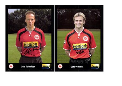 Autogrammkartensatz Eintracht Frankfurt 2000-01 6 Karten Original Sign(2275)