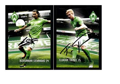 Autogrammkartensatz Werder Bremen 2011-12 6 Karten Original Sign(2297)