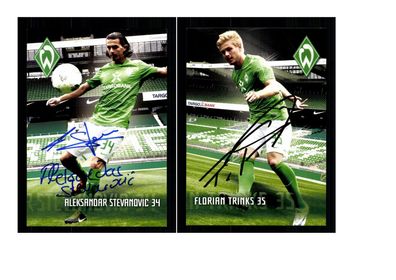 Autogrammkartensatz Werder Bremen 2011-12 5 Karten Original Sign(2300)