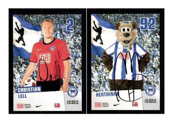 Autogrammkartensatz Hertha BSC Berlin 2010-11 6 Karten Original Sign(2340)