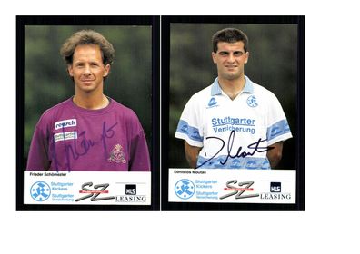 Autogrammkartensatz Stuttgarter Kickers 1991-92 12 Karten Original Sign(2366)