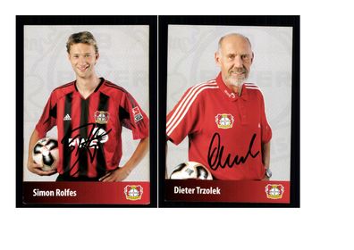 Autogrammkartensatz Bayer Leverkusen 2005-06 9 Karten Original Sign(2500)