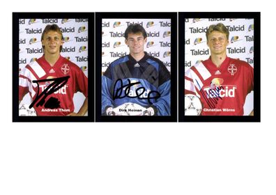 Autogrammkartensatz Bayer Leverkusen 1994-95 6 Karten Original Sign(2533)