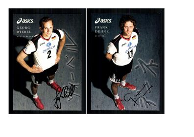 Autogrammkartensatz Volleyball Nationalmannschaft 4 Karten Original Sign(2564)