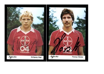 Autogrammkartensatz Bayer Leverkusen 1981-82 6 Karten Original Sign(2593)