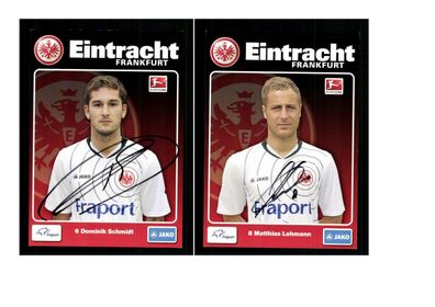 Autogrammkartensatz Eintracht Frankfurt 2011-12 7 Karten Original Sign(3341)