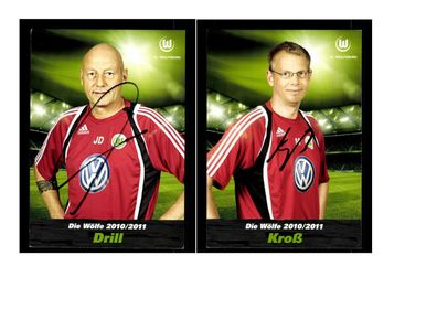 Autogrammkartensatz VFL Wolfsburg 2010-11 10 Karten Original Sign(3496)