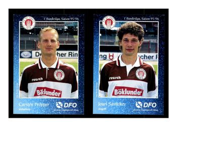 Autogrammkartensatz FC ST Pauli 1995-96 5 Karten (3861)