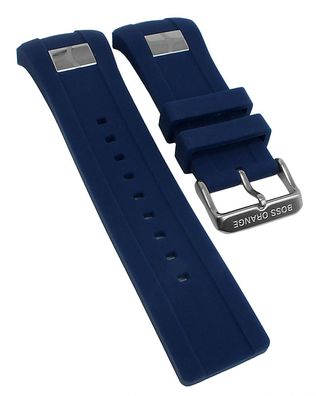 Hugo Boss > Uhrenarmband 24mm Kunststoff > blau 1512810 1512814