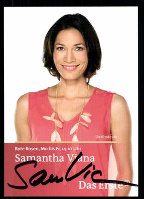 Samantha Viana Rote Rosen Autogrammkarte Orignial Signiert # BC 51740