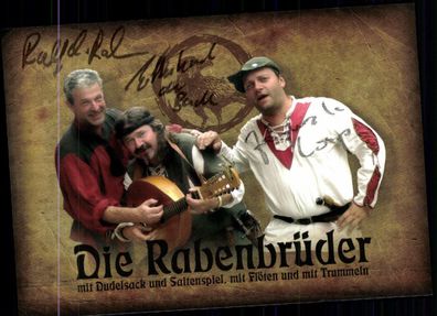 Die Rabenbrüder Autogrammkarte Original Signiert ## BC 54829