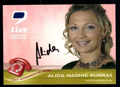 Alida Nadine Kurras 9 Live Autogrammkarte Original Signiert # BC 44996