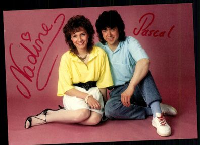 Nadine und Pascal Autogrammkarte Original Signiert## BC 31990