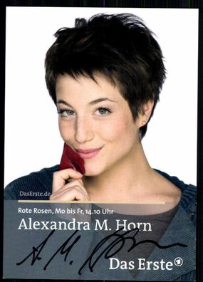 Alexandra M. Horn Rote Rosen Autogrammkarte Original Signiert## BC 3903