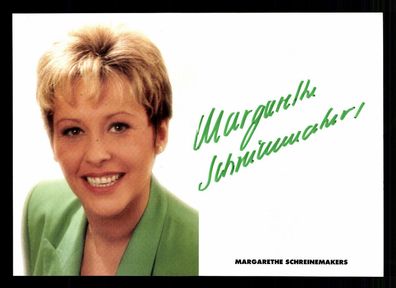Margarete Schreinemakers SAT 1 Autogrammkarte Original Signiert ## BC G 13798