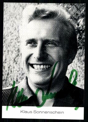 Klaus Sonnenschein Autogrammkarte Original Signiert ## BC 13174