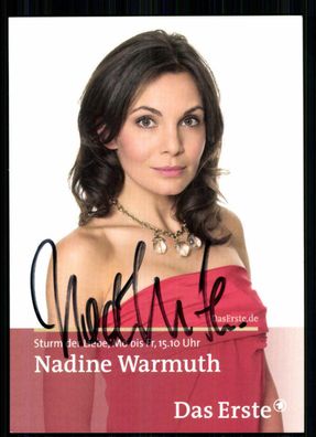 Nadine Warmuth Sturm der Liebe Autogrammkarte Original Signiert ## BC 13819