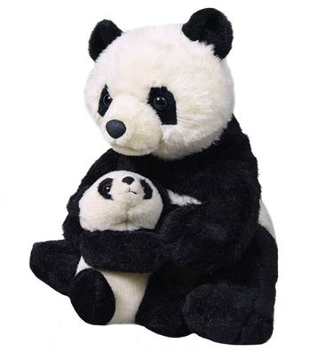 Wild Republic kuscheltier Panda Ecokins Mini junior 20 cm Plüsch weiß/schwarz 