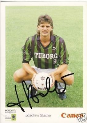 Joachim Stadler Bor. M´Gladbach 1991/92 Autogrammkarte + A 68696