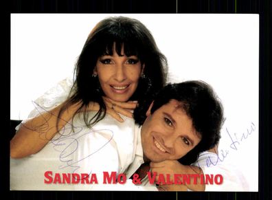 Sandra Mo und Valentino Autogrammkarte Original Signiert ## BC 77730