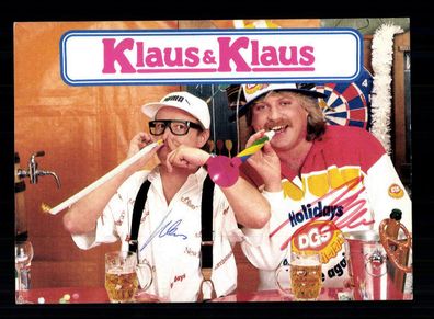 Klaus und Klaus Autogrammkarte Original Signiert ## BC 154441