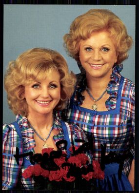 Maria ( + ) & Margot Hellwig Autogrammkarte Original Signiert ## BC 4818