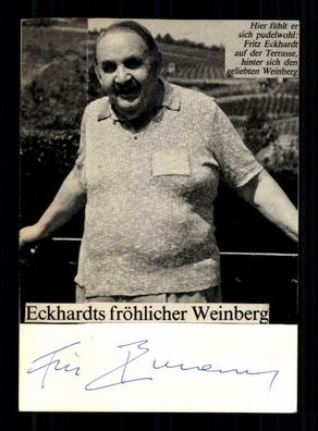 Fritz Eckhardt Original Signiert ## BC 167993