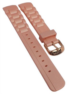 Calypso Damen Uhrenarmband 18mm rosa Kunststoff K5649/ B runder Anstoß