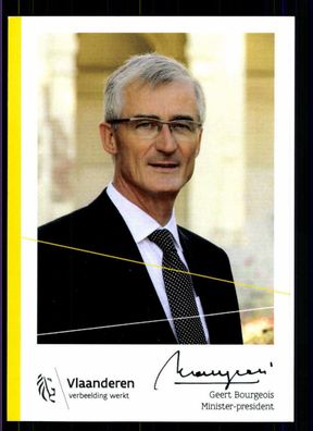 Geert Bourgeois Autogrammkarte Original Signiert ## BC A 56127