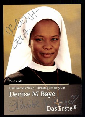 Denise M`Baye Um Himmels Willen Autogrammkarte Original Signiert TOP ## BC 177
