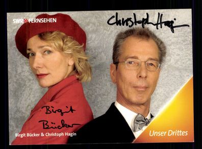 Birgit Bücker und Christoph Hagin Die Fallers Autogrammkarte Original # BC 64323