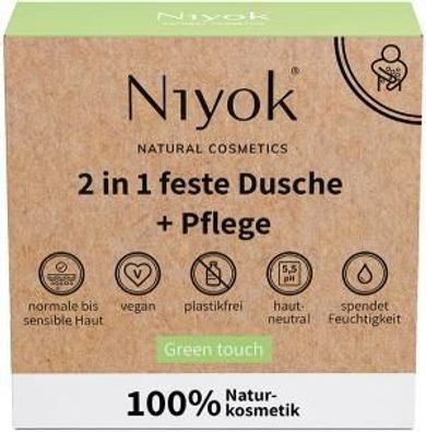 Niyok Feste Dusche + Pflege Green - 80g