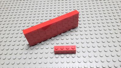 Lego 10 Basic Steine 1x4 hoch Rot 3010 Set 722 390 6392 7134