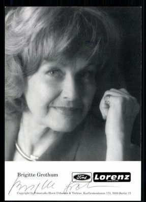 Brigitte Grothum Autogrammkarte Original Signiert ## BC 11065