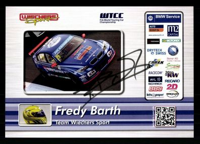 Fredy Barth Autogrammkarte Original Signiert Motorsport ## BC G 26335