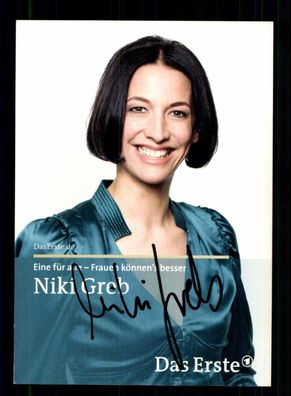 Niki Greb Eine für alle Autogrammkarte Original Signiert ## BC 167889