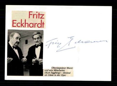 Fritz Eckhardt Original Signiert ## BC 168014